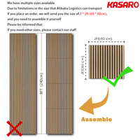 Kasaro Panneau acoustique insonorisé en chêne Akupanel Panneau mural acoustique cannelé 3D en MDF écologique pour la décoration intérieure