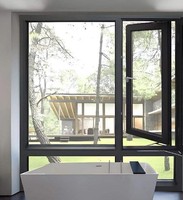 Ventana Abatible de Aluminio con Rotura de Puente Térmico Energy Star, Ventanas de Doble Acristalamiento Económicas
