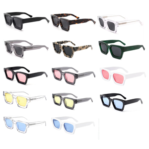 Lunettes de <span class=keywords><strong>Soleil</strong></span> Léopard de Luxe, Design Tendance et Épuré, Faites à la Main, Logo Personnalisé, Polarisées, Carrées, Noir, Unisexe, en Acétate, Collection 2026 - Product Image 3
