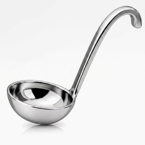 Cuchara de Sopa de Aluminio de Primera Calidad, Mango Largo, Cuchara para Servir con Tazón Profundo, para Uso en Cocina, Restaurantes y Servicios de Catering - Product Image 1