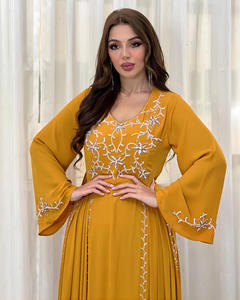 Abito 2024 moda islamico mediorientale Dubai abito da sera ricamato abito da ballo musulmano per le donne - Product Image 6