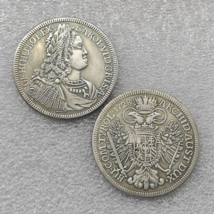 Monedas conmemorativas de estilo antiguo de Austria Hall 1 Taler CAROL VI de 1728, regalos, decoración del hogar - Product Image 1