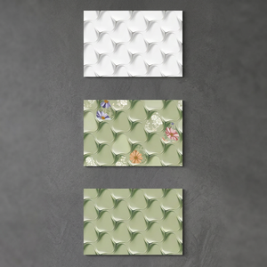 Azulejos de pared de cerámica 3D de la mejor calidad, 30x45cm, precio barato, decoración de sala de dibujo, 300x450mm, disponible en 12x18, importador mayorista - Product Image 1