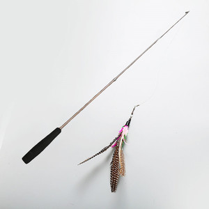 Nouvelle arrivée : Canne à pêche pour chat écologique et extensible avec plume colorée, en fibre de verre et EVA, jouet - Product Image 5