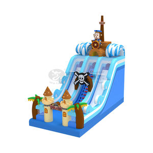 Toboggan gonflable à trois voies sur le thème des gorilles, respectueux de l'environnement, certifié CE, de qualité commerciale, aire de jeux jungle pour les événements d'enfants - Product Image 1