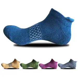 Chaussettes de course Anti-Blister pour hommes et femmes, chaussons de Sport en laine mérinos avec Compression de la cheville