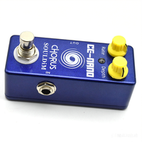 Pédale d'effet de guitare électrique professionnelle mini portable, distorsion, surcharge, delay, chorus, vibrato, en métal durable, fabriquée en Chine