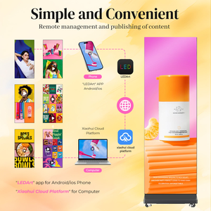 Pantalla LED de alta luminosidad para pósteres, dispositivo publicitario inteligente, kiosco con pantalla LED de pie, señalización digital para interiores - Product Image 4