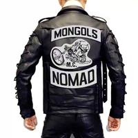 Lot de 8 écussons thermocollants MONGOLS NOMAD MC pour motards, accessoires vestimentaires brodés écologiques pour vestes et gilets
