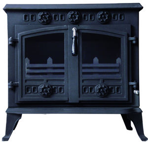 Estufa grande <span class=keywords><strong>de</strong></span> hierro fundido <span class=keywords><strong>para</strong></span> quemar <span class=keywords><strong>leña</strong></span>, chimenea <span class=keywords><strong>de</strong></span> fuego Real - Product Image 2