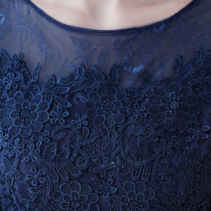 Evening Gown O-Neck A-Line Chiffon Dress With 3D Patterns For Banquet Party Hosts Spring - Product Image 4