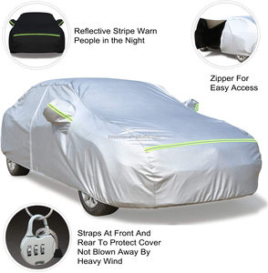 Housse de voiture - Protection UV, soleil, eau et poussière pour berline, housses de voiture universelles complètes avec sac de rangement, toutes saisons intérieur/extérieur - Product Image 4