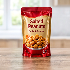 Arachides Salées Délicieusement Croustillantes en Sachet Doypack Stratifié BOPP Qualité Alimentaire Scellable à Chaud - Product Image 1