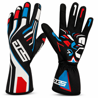 Gants de karting de course en cuir synthétique avancé avec paume en silicone pour une meilleure adhérence et poignets élastiqués pour une sécurité accrue