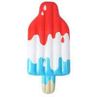 Lit flottant gonflable en PVC trois couleurs motif crème glacée, directement de l'usine, qualité garantie, pour piscine, fête, publicité, 183x84x20cm
