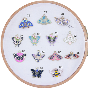 カスタマイズ可能な模様の蝶型針ホルダー、クロスステッチ用磁気針止め、DIY手芸縫製アクセサリー用ピンクッション - Product Image 4