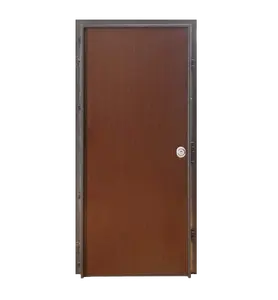 Безопасная дверь из МДФ для дома с дверным листом 70 мм, сделано в Китае, с меламиновой дверной панелью по низкой цене