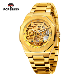 2022relogio forsining montrepourhomme or luxe hommes Logo personnalisé squelette automatique <span class=keywords><strong>double</strong></span> tourbillon montre mécanique pour hommes - Product Image 6