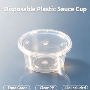Contenant en plastique jetable à fermeture hermétique, gobelet à condiments en PP pour éviter les fuites de sauce lors de la livraison - Product Image 3