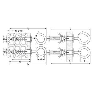 Fischer-500393ยึดไนล่อนอเนกประสงค์พร้อมห่วงตะขอ SBN9/3 - EAN ที่ยึด8001132003930สมอทะเล - Product Image 4