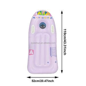 Planche de <span class=keywords><strong>surf</strong></span> gonflable pour enfants Joyee 110 cm, bodyboard violet avec imprimé « <span class=keywords><strong>Happy</strong></span> Play the Water » et poignées, tapis flottant en PVC durable - Product Image 3