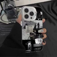 Coque de téléphone portable en PC rigide et TPU avec impression laser de motifs photo artistiques pour iPhone X Xr Xs 11 12 13 14 15 16 17 18 Pro Max