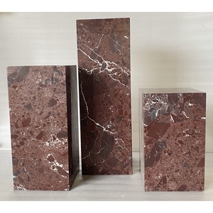 Sh Đá Tùy Chỉnh Thực Hiện Hiện Đại Trang Trí Nội Thất Đá Tự Nhiên Vuông Cube Đá Cẩm Thạch Plinth Đá Cẩm Thạch Bàn Cà Phê - Product Image 4