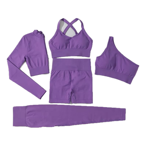 Custom Women's <b>Plus</b> <b>Size</b> Yoga <b>Leggings</b> Set Breathable Solid Pattern High Quality 2-Piece Active Wear Spandex/Polyester Water - Product Image 2