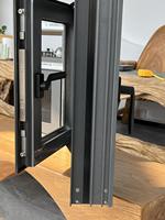 Ventanas Abatibles de Diseño Moderno, Resistentes a Huracanes, de Aleación de Aluminio, Doble Vidrio Templado, para Cocina, Acero Inoxidable, Venta al Por Mayor