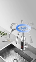 Prix bon marché 3300w Led affichage numérique 3s chauffage instantané 360 degrés main réglable chauffe-eau électrique instantané robinet
