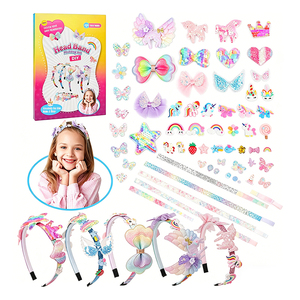Make Own Fashion <b>Headbands</b> Girls Art Kit Crystal Pearl Crown Flower Decoration Creative Activity Gift Pack Toy - Product Image 1