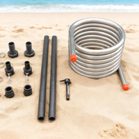 Kit de serpentin de chauffage en acier inoxydable pour bain à remous, spa extérieur et barbecue, compatible chauffage au bois