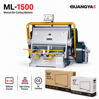 Machine de découpe et de pliage manuelle à plat pour emballages de cartons électroniques et TV, presse industrielle grand format 1500 mm ML-1500