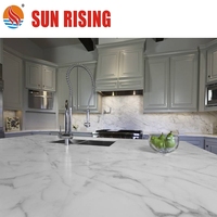 Dalles de marbre blanc Calacatta Viola de luxe d'Italie pour comptoirs de cuisine, dessus de meubles de salle de bain et carrelages pour un design moderne et élégant