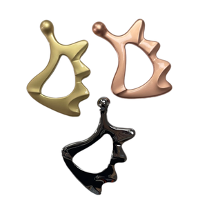 Masseur facial ergonomique en matériau métallique stimulant les points d'acupuncture - Product Image 5