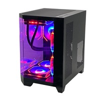 Boîtier d'ordinateur en verre pour jeux Pcooling OEM, cabinet pour PC, tours d'ordinateur pour jeux, boîtier de bureau, boîte en cristal pour joueurs
