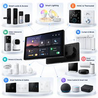 Panneau de commande intelligent Tuya, écran tactile 7 pouces, double bande WiFi, hub Zigbee 3.0, 5.2 Mesh, panneau d'interrupteur mural EU US