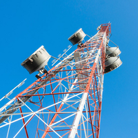 Tour de communication en acier galvanisé à chaud, conique polygonale à 3 jambes, de 20 à 60 m |   Norme ASTM A123 et AWS D1.1