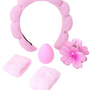 Lot de cinq bandeaux éponge effet nuage pour femme, style explosif, pour le dessus de la tête, faits main, doux, polyvalents, pour sorties - Product Image 5