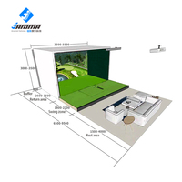 Simulateur de golf d'occasion avec boîtier, simulateur d'écran pour balançoire de golf, simulateur de golf d'intérieur pour la maison