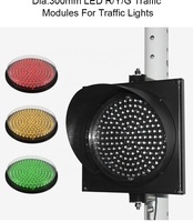 Penjual Lampu Lalu Lintas Bola Merah Dia.300mm dengan Modul Lampu Lalu Lintas LED Lensa Fresnel