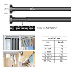 <span class=keywords><strong>Tringle</strong></span> à <span class=keywords><strong>rideau</strong></span> <span class=keywords><strong>de</strong></span> douche en acier inoxydable pour fenêtre <span class=keywords><strong>Tringle</strong></span> à <span class=keywords><strong>rideau</strong></span> <span class=keywords><strong>de</strong></span> douche télescopique personnalisée pour hôtel <span class=keywords><strong>sans</strong></span> perçage - Product Image 5