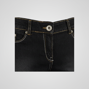 CustomShort Short en jean élastique à taille haute pour femme avec logo personnalisé Tendance Tissu conçu par OEM Fabriqué au Pakistan 2025 - Product Image 1