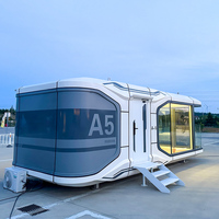 Capsule spatiale modulaire de luxe sur mesure, commande intelligente, design résistant aux intempéries et sécurisé