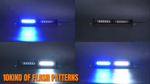 Avertissement de <span class=keywords><strong>trafic</strong></span> IP67 ambre bleu <span class=keywords><strong>clignotant</strong></span> frein arrière tout-terrain calandre stroboscopique LED conseiller barre lumineuse avec boîtier lisse - Product Image 5