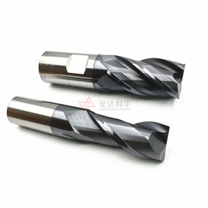Fresa de Carburo de 2 Filos con Recubrimiento TIALN 45/50HRC D20*45*150L - Product Image 2