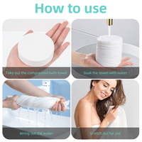 Skin-Friendly Nonwoven Disposable Bath Towel for Travel-Thickened Compressed Eco-Friendly Quick-Dry Solid Color Rectangle Shape