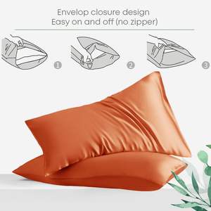 King Burnt Orange Tencel Lyocell doux léger respirant housse <span class=keywords><strong>de</strong></span> couette complète poche profonde drap ensemble <span class=keywords><strong>de</strong></span> draps <span class=keywords><strong>de</strong></span> literie - Product Image 3