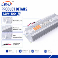 Alimentation LED étanche IP67 100W 12V 8.3A avec boîtier en aluminium, driver LED à tension constante pour aménagement paysager extérieur