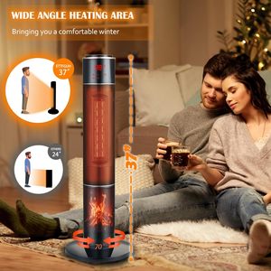 Draagbare Bureau Maison 2000W Affichage LED numérique Toren PTC Ventilateur de chauffage Met Afstandsbediening - Product Image 4